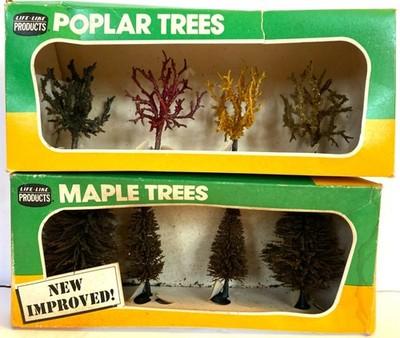 Vintage Life Like Products Maple Poplar Trees Train Accessories HO Scale