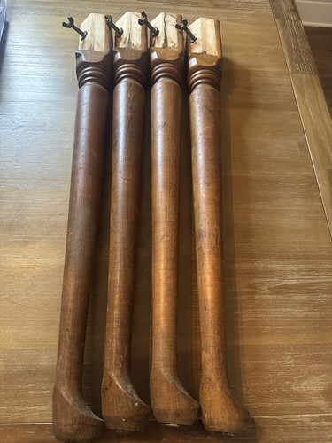 Antique Thomas & Bean Mid-Century Solid Oak Table Legs Set Of 4