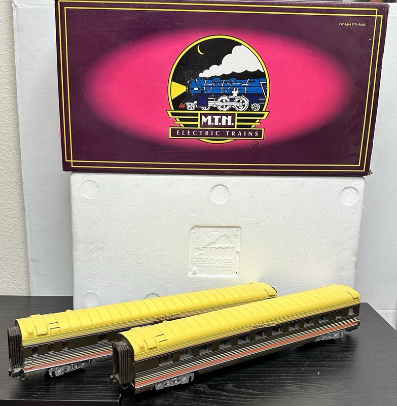 MTH 20-6615 Seaboard 70' Streamlined Sleeper & Diner Car Set O Scale w Box