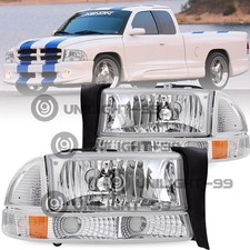 For 1997-2004 Dodge Dakota 1998-2003 Dodge Durango Chrome Headlights Leftright