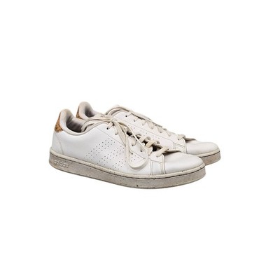 Adidas Men's Size 13 US Advantage White Leather Low Top Sneakers Shoes READ 