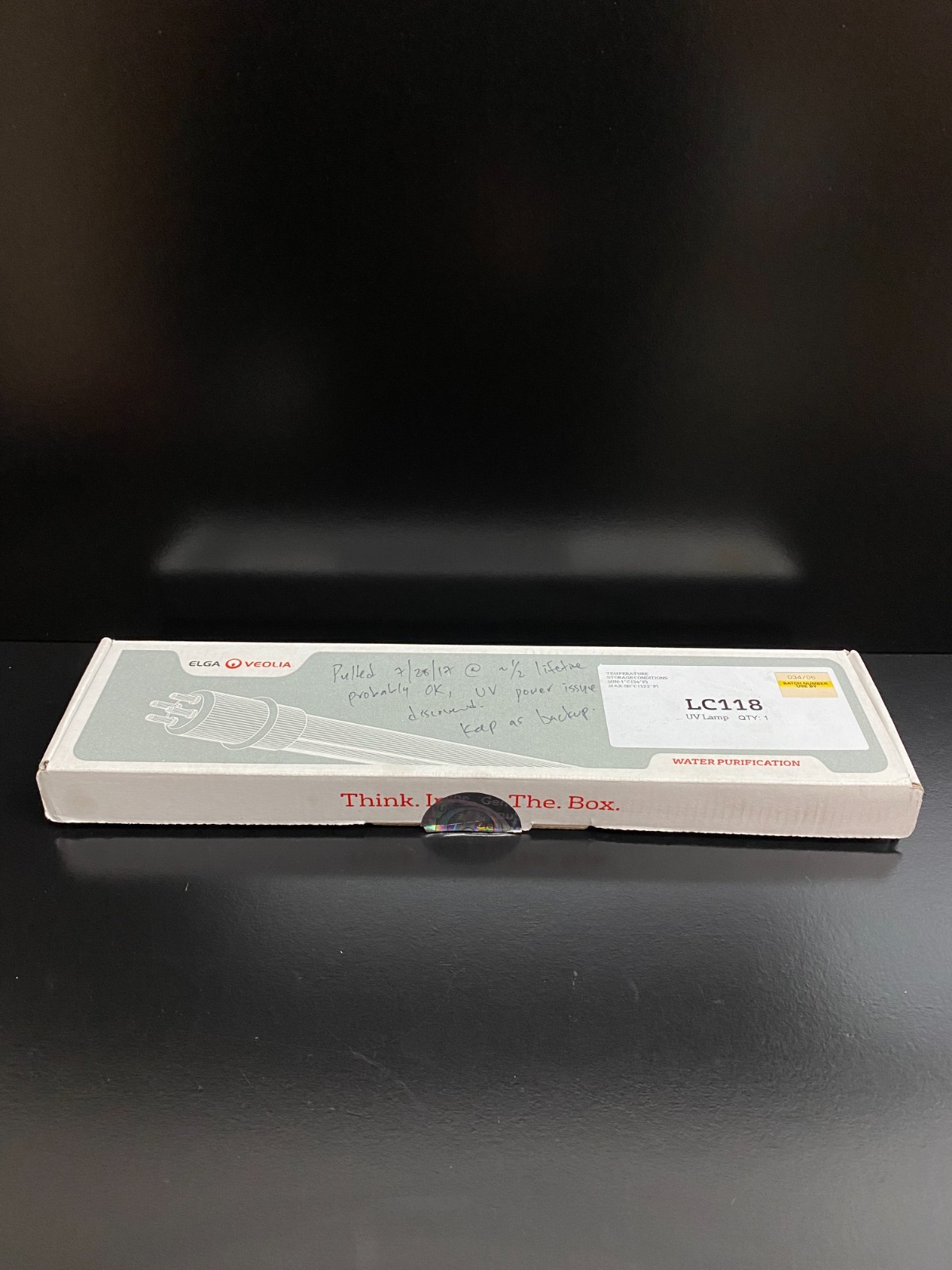 Elga Veolia Part No LC118 UV Lamp GPH287T5VH/2 Ultra