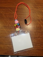 Multicolor Red Pink Yellow Blue Puzzle Piece ID Holder Love Theme for Women