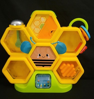 Fisher Price Busy Activity Center Bee Hive Coin Drop w/1 Coins VIDEO! NICE!