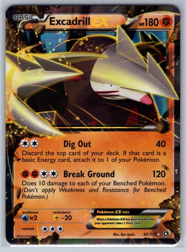 Excadrill EX 82/113 Holo Ultra Rare Legendary Treasures Near Mint -