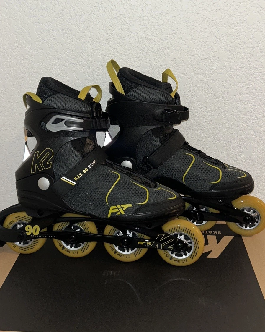 K2 Vo2 S 90, Pattini in Linea Unisex Adulto, Nero, Blu, Arancione, EU