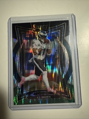 2024 Panini Select - Concourse A.J. Brown #2 Black & Green Shock