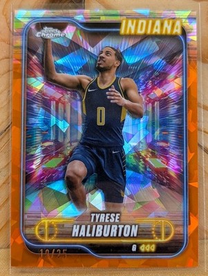 2024-25 Topps Chrome Sapphire Edition - Tyrese Haliburton #100 Orange /25