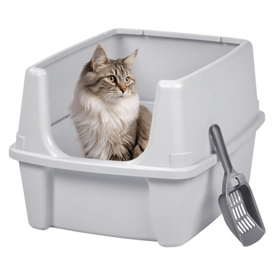 Iris Ohyama Iris Usa Large Cat Litter Scatter Shield And Scoop Open Top High