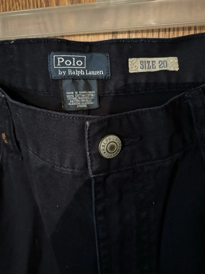 Pantalones chinos de algodón Polo Ralph Lauren azules para niños talla 20. Nuevo con etiquetas Foto 2 de 4