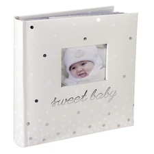 White Photo Display Album 160 Capacity Memo Area 4x6 Contemporary Design