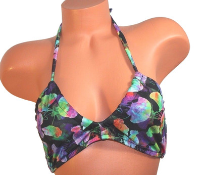 Women's Allen B By Allen Schwartz Multi-Colored Bikini Top Size 8 NWOT