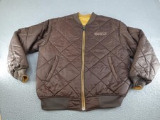 Vintage South Pole Puffer Jacket Mens Large Brown Reversible Bomber Rap Hip Hop