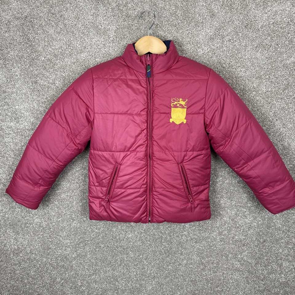 Ralph Lauren Niñas Grande 12/14 Plumón Aves Acuáticas Pluma Puffer Chaqueta Reversible Foto 2 de 4