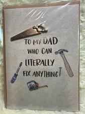 Papyrus Birthday Card  DAD  Literally Fix Anything Tools Metal Saw
