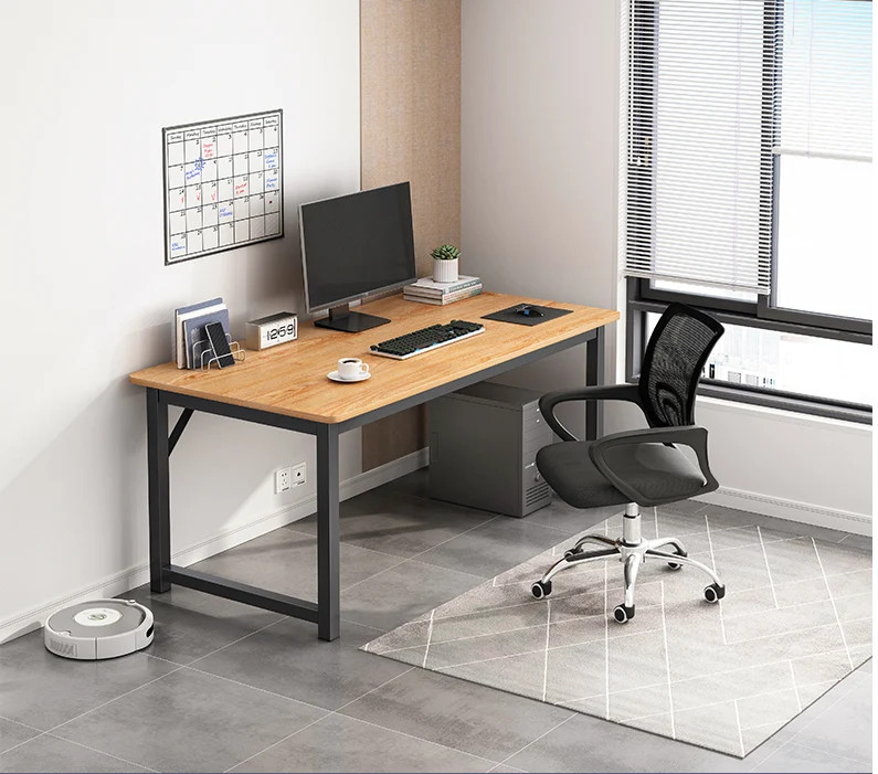 Oak 120cm Wooden Workstation Office Computer Desk Study Table Home — image 3
