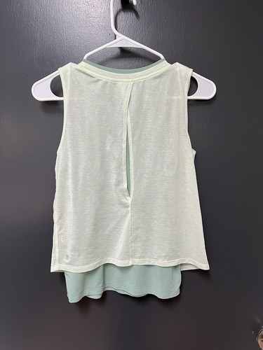 Athleta Girl Camisole Top Girls Size XL/14 Doubles Tank Green Sleeveless Shirt - Picture 5 of 5