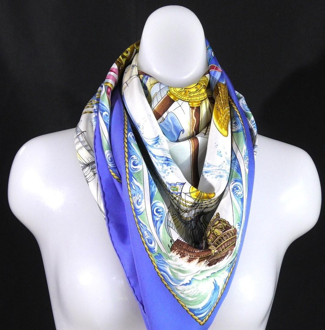 Hermes Large 90cm Scarf Carre D409 Silk Japanese Import  
