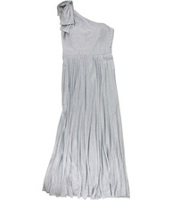 XSCAPE Womens Glitter One Shoulder Gown Dress, lightblue, Petite, 10P