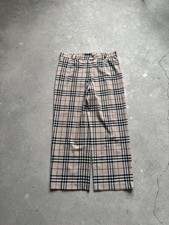 Vintage Burberry London Plaid Nova Check Trousers Wool Rare