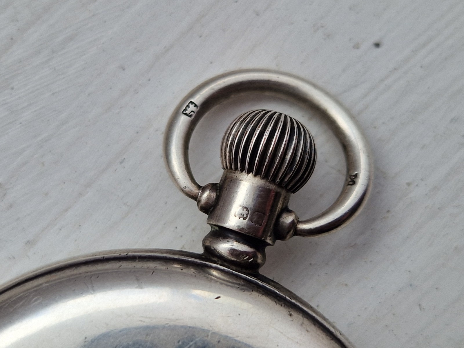 Antique Half Hunter Solid Silver Pocket watch Eng… - image 3