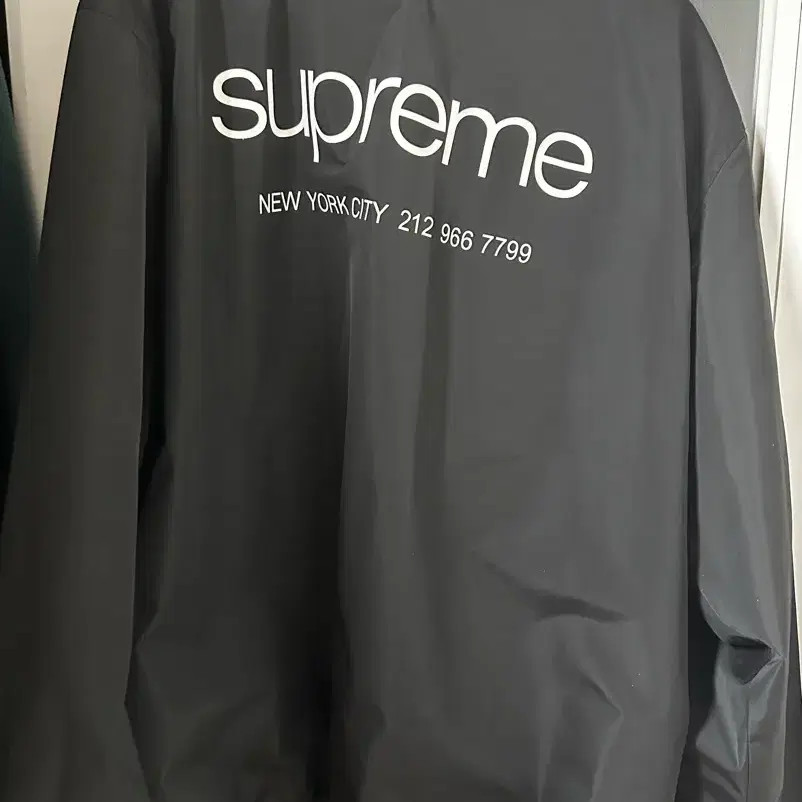 Supreme NYC Black Coach Jacket, Slightly Used