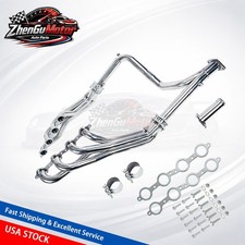 Stainless Steel Long Tube Headers W Y Pipe Chevy Gmc 2007-2014 4.8-6.0l