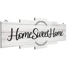 Jetec Home Sweet Home Sign, Rustic Wood Home Wall Decor, Large Farmhouse Home