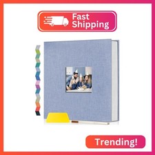 popotop Photo Album Self Adhesive with Picture Display Window,40 Pages DIY Scrap