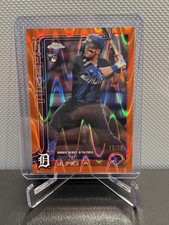 2025 Topps Chrome Jace Jung RC ORANGE Raywave Refractor /25, Tigers, RC, #225