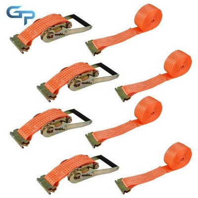 4400-lbs E-Track Ratchet Straps 2'' x 15' (50mm*4.5m) Heavy Duty Tie Downs 4 Pack