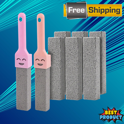 #ad Pumice Stone Cleaning Brush with Replaceable Handle Hard Water Stain Remover Hom $6.95