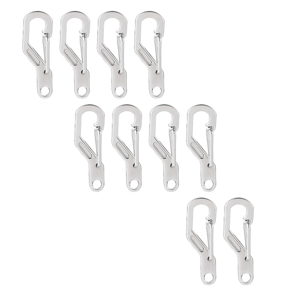 10-Pack Durable Carabiner Keychain Clips for Climbing Hooks & Gear