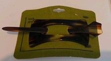 Vintage Retro Tortoise Shell Chignon Hair Slide New Old Stock OnCard