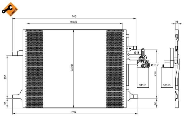 Fits NRF 35930 Condenser, air conditioning  ⭐UK Stock⭐