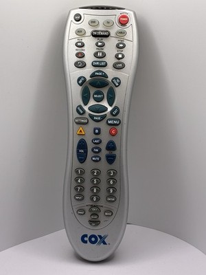 Cox URC-7820BBC1-0008-R Remote Control Silver OEM Cable TV DVR Box Replacement