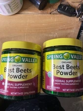 2) Spring Valley Organic Best Beet Powder, 7.4 oz exp. 4-26