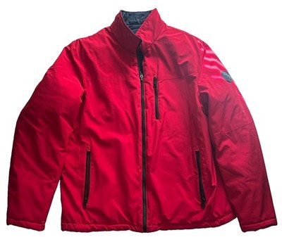Nautica Men s Large Red Softshell Jacket Full Zip Insulated Windbreaker Coat L