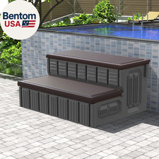 Hot Tub Steps, Outdoor Spa Steps with Storage...