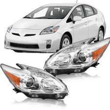 For 2010-2011 Toyota Prius Projector Headlights Halogen Headlamps Left & Right