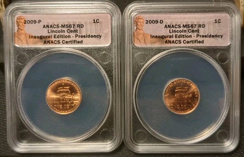 2009P-D Lincoln Cents ANACS-MS67 RD Inaugural Edition!🏦