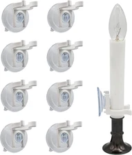 Window Clamps with Super Strong Suction Cups, Holder for Electric Candles, Gr...