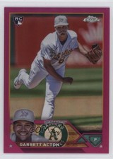 2023 Topps Chrome Update Magenta Refractor 104/399 Garrett Acton #USC180 17x8