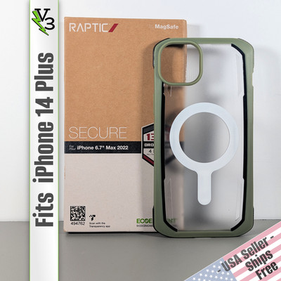 RAPTIC Secure Case for iPhone 14 Plus - Moss Green | Magnetic | EcoElement