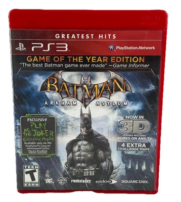 Batman PS3 Arkham Asylum Game Of  Year & Arkham Origins Sony PlayStation 3 CIB