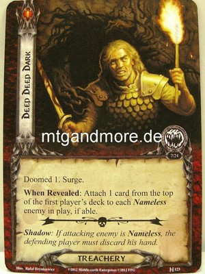 Lord of the Rings LCG  - 2x Deep Deep Dark  #123 - Foundations of Stone