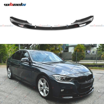 Front Bumper Lip Splitter Spoiler For Bmw 3 Series F30 M Sport 12-18 Gloss Black
