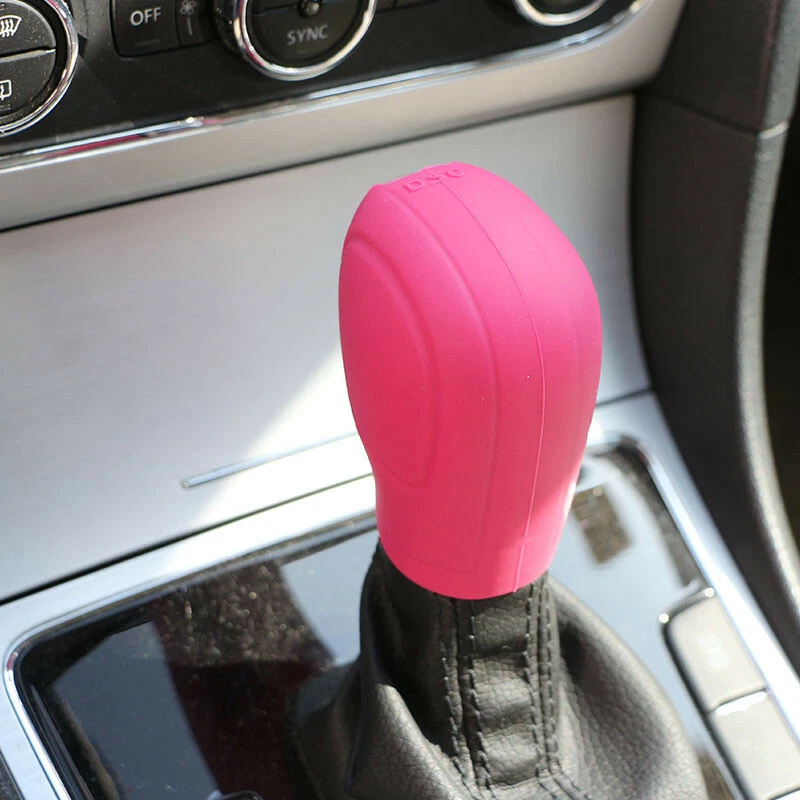 New Soft Silicone Nonslip Car Shift Knob Gear Stick Cover Protector for  Pink