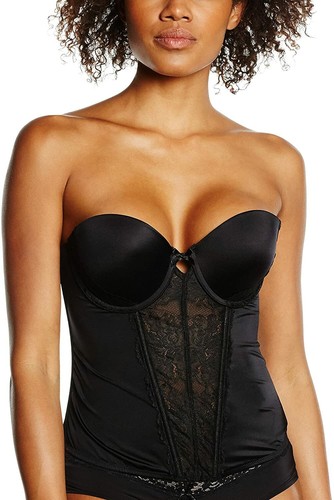 Maidenform Womens Floral Lace Strapless Push-up Bustier - Picture 5 of 6