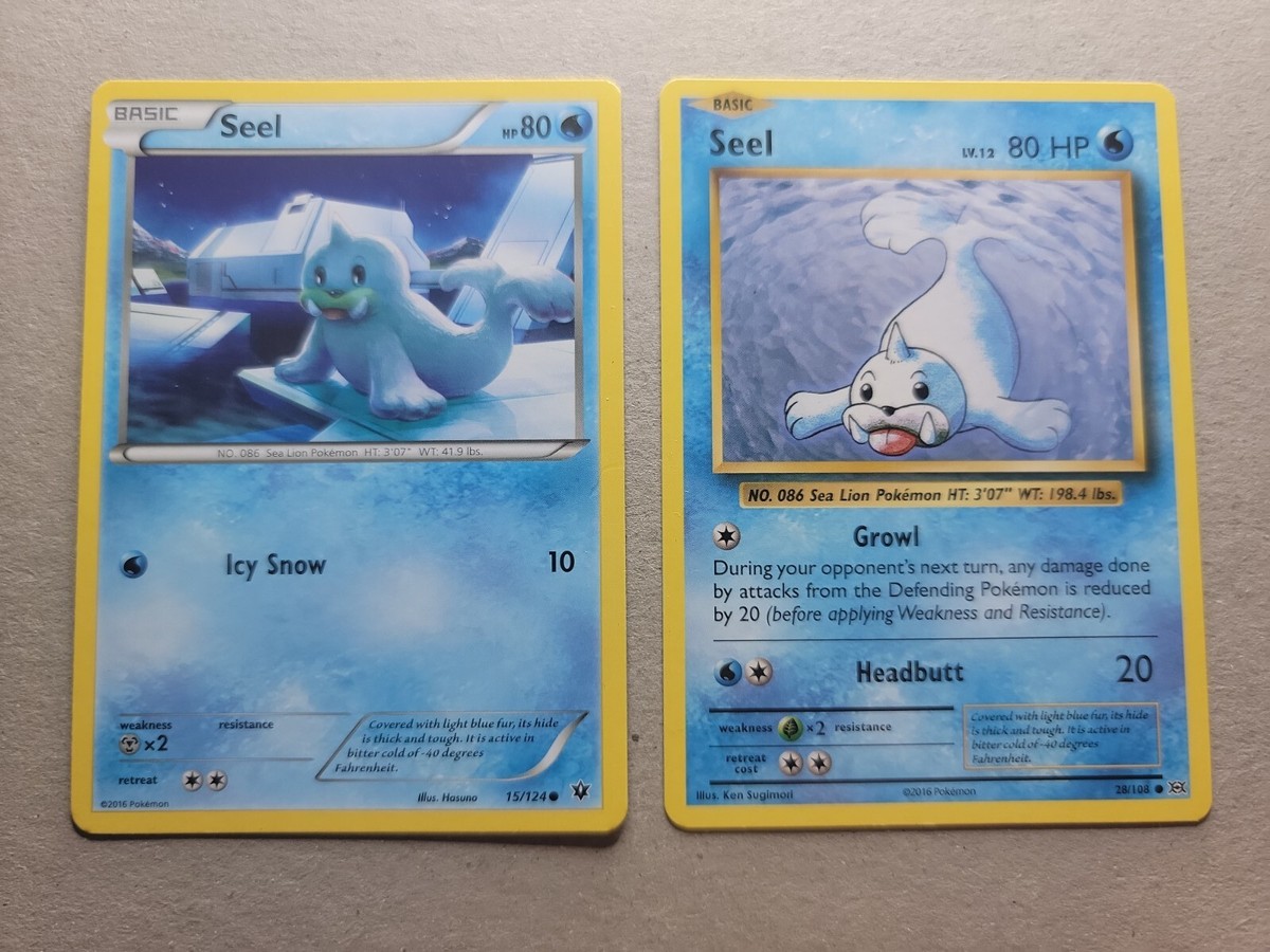 2016 Pokemon - Seel - 15/124 & 28/108